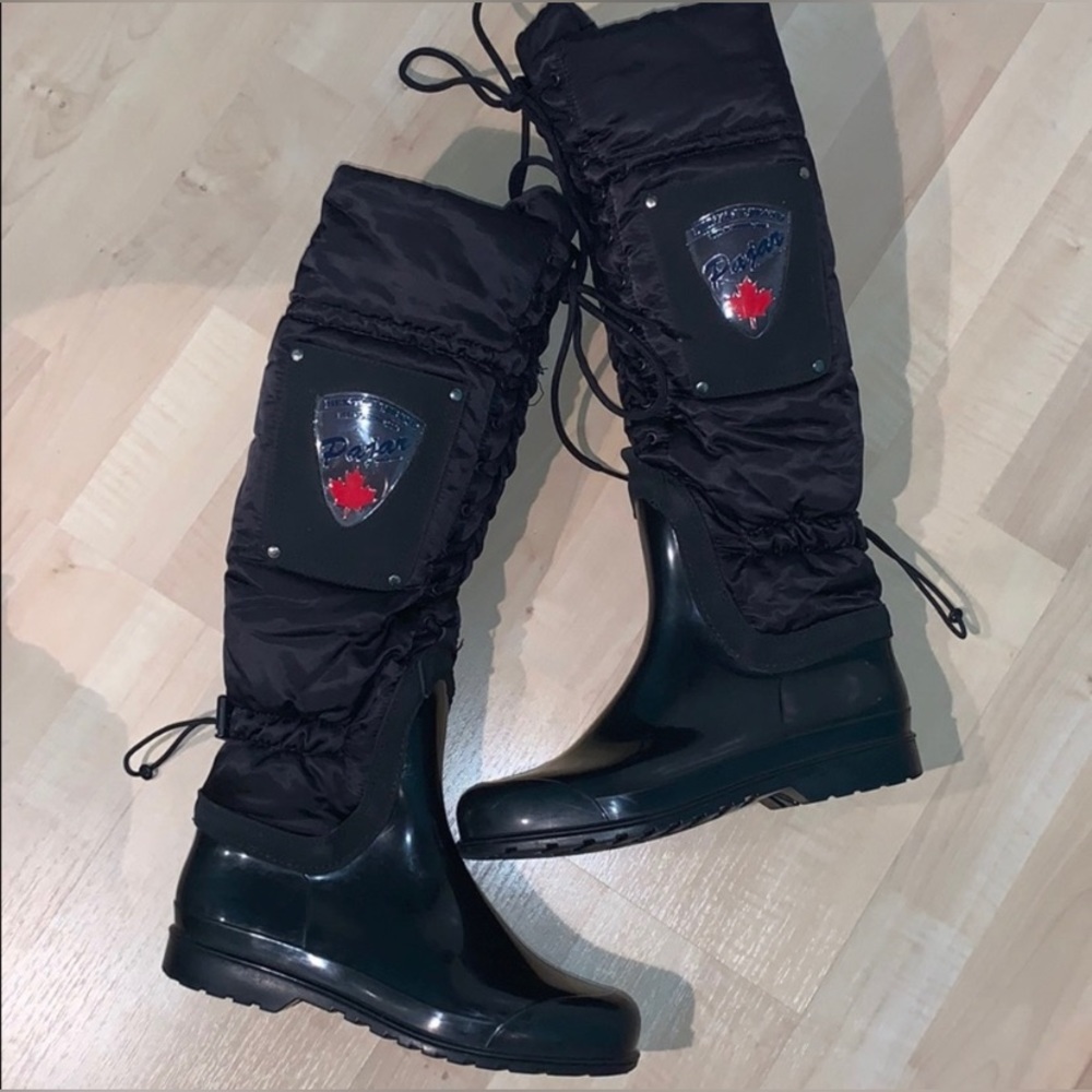 PAJAR Padded & insulated high rain boots black